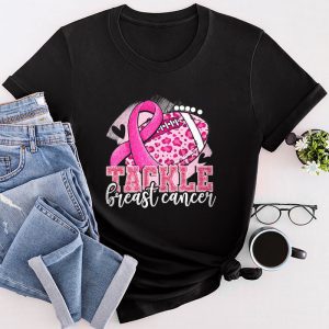 Tackle Football Pink Ribbon Breast Cancer Awareness T-Shirt