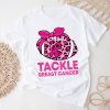 Tackle Football Pink Ribbon Breast Cancer Awareness T-Shirt