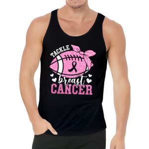 Tackle Football Pink Ribbon Breast Cancer Awareness Tank Top 3 4