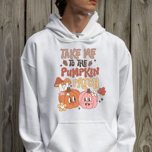 Take Me To The Pumpkin Patch Autumn Fall Thanksgiving Retro Hoodie 2 1