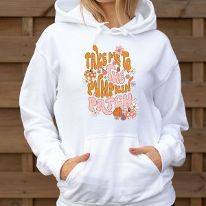 Take Me To The Pumpkin Patch Autumn Fall Thanksgiving Retro Hoodie 3