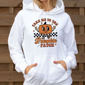 Take Me To The Pumpkin Patch Autumn Fall Thanksgiving Retro Hoodie 3 4