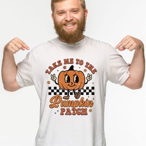 Take Me To The Pumpkin Patch Autumn Fall Thanksgiving Retro T Shirt 3 4