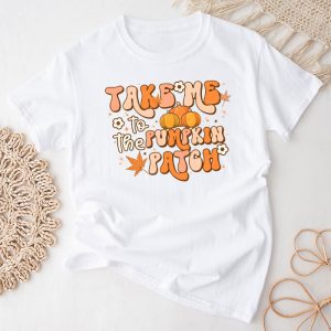 Funny Thanksgiving Shirts Take Me To The Pumpkin Patch Autumn Fall Retro T-Shirt