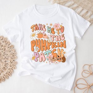 Funny Thanksgiving Shirts Take Me To The Pumpkin Patch Autumn Fall Retro T-Shirt