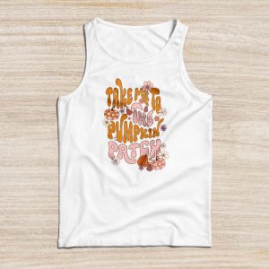 Funny Thanksgiving Shirts Take Me To The Pumpkin Patch Autumn Fall Retro Tank Top