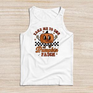 Funny Thanksgiving Shirts Take Me To The Pumpkin Patch Autumn Fall Retro Tank Top