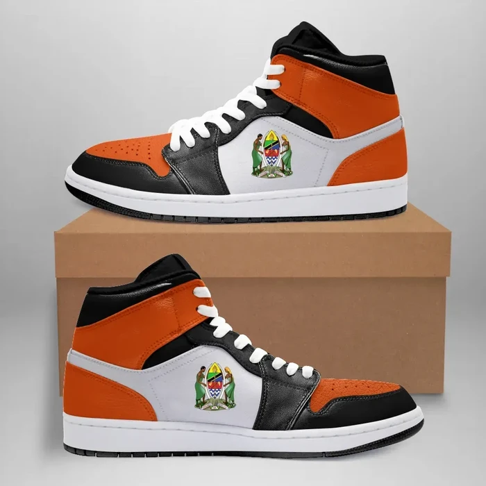 Tanzania High Sneakers Air Jordan 1 - Satin Shattered Backboard - Orange JD1 Shoes