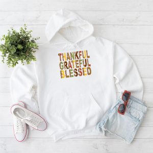 Thankful Grateful Blessed Pumpkin Thanksgiving Day Women Hoodie 1 3