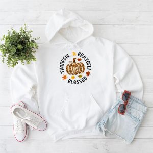 Thankful Grateful Blessed Pumpkin Thanksgiving Day Women Hoodie 1 4