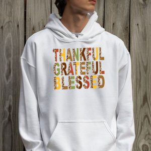 Thankful Grateful Blessed Pumpkin Thanksgiving Day Women Hoodie 2 3