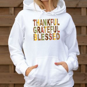 Thankful Grateful Blessed Pumpkin Thanksgiving Day Women Hoodie 3 3