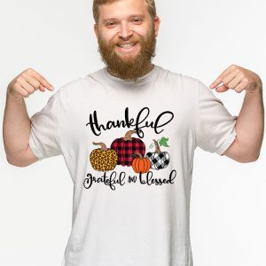 Thankful Grateful Blessed Pumpkin Thanksgiving Day Women T Shirt 3