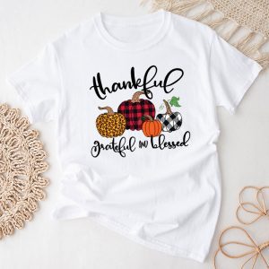 Thankful Grateful Blessed Pumpkin Thanksgiving Day Women T-Shirt
