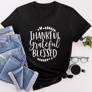 Thankful Grateful Blessed Pumpkin Thanksgiving Day Women T-Shirt