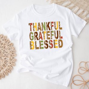 Thankful Grateful Blessed Pumpkin Thanksgiving Day Women T-Shirt