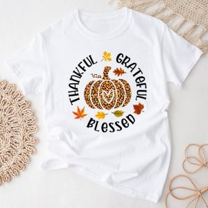 Thankful Grateful Blessed Pumpkin Thanksgiving Day Women T-Shirt