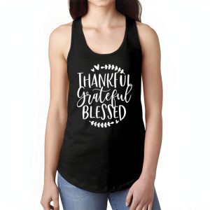 Thankful Grateful Blessed Pumpkin Thanksgiving Day Women Tank Top 1 2