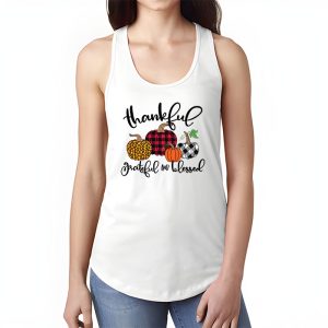 Thankful Grateful Blessed Pumpkin Thanksgiving Day Women Tank Top 1