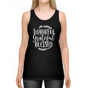 Thankful Grateful Blessed Pumpkin Thanksgiving Day Women Tank Top 2 2