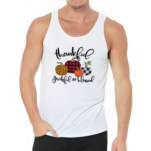 Thankful Grateful Blessed Pumpkin Thanksgiving Day Women Tank Top 3