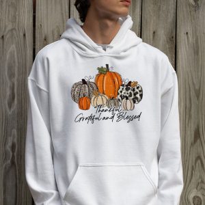 Thankful Grateful Blessed Thankful Pumpkin Thanksgiving Fall Hoodie 2 3