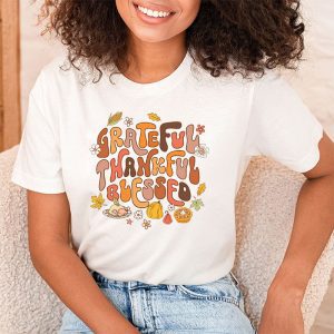 Thankful Grateful Blessed Thankful Pumpkin Thanksgiving Fall T Shirt 1 1