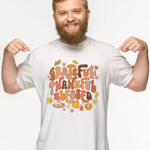 Thankful Grateful Blessed Thankful Pumpkin Thanksgiving Fall T Shirt 2 1