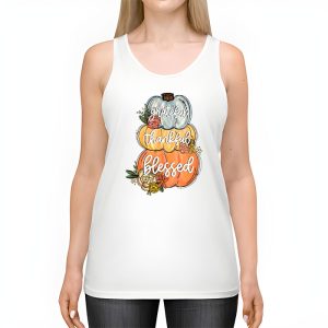 Thankful Grateful Blessed Thankful Pumpkin Thanksgiving Fall Tank Top 2