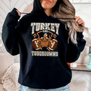 Thanksgiving Turkey And Touchdowns Football Men Kids Women Hoodie 2 3