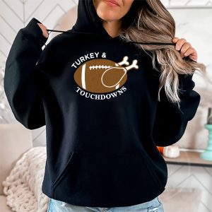 Thanksgiving Turkey And Touchdowns Football Men Kids Women Hoodie 2