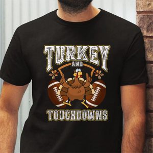 Thanksgiving Turkey And Touchdowns Football Men Kids Women T Shirt 3 3