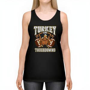 Thanksgiving Turkey And Touchdowns Football Men Kids Women Tank Top 2 3