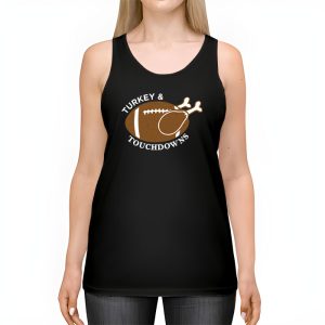 Thanksgiving Turkey And Touchdowns Football Men Kids Women Tank Top 2