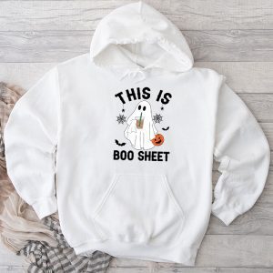 This Is Boo Sheet Spider Decor Ghost Spooky Halloween Hoodie