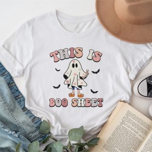 This Is Boo Sheet Spider Decor Ghost Spooky Halloween T Shirt 1 3