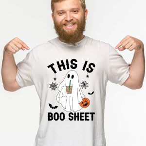 This Is Boo Sheet Spider Decor Ghost Spooky Halloween T Shirt 3 4