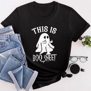 This Is Boo Sheet Spider Decor Ghost Spooky Halloween T-Shirt