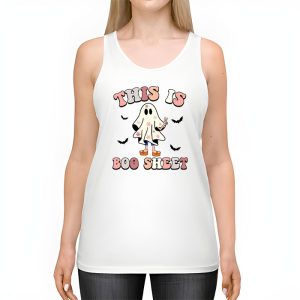 This Is Boo Sheet Spider Decor Ghost Spooky Halloween Tank Top 2 3