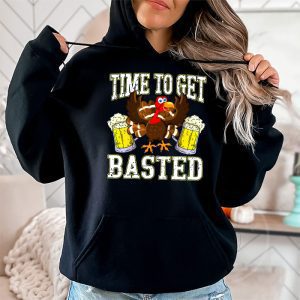 Time To Get Basted Funny Beer Thanksgiving Turkey Gift Hoodie 2 3