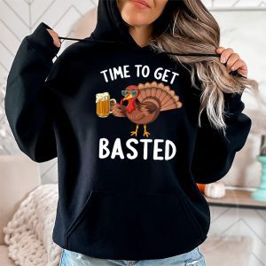 Time To Get Basted Funny Beer Thanksgiving Turkey Gift Hoodie 2 4