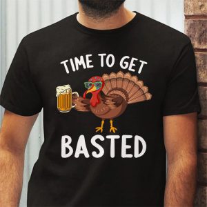 Time To Get Basted Funny Beer Thanksgiving Turkey Gift T Shirt 3 4