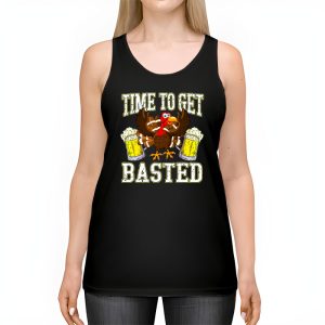 Time To Get Basted Funny Beer Thanksgiving Turkey Gift Tank Top 2 3