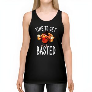 Time To Get Basted Funny Beer Thanksgiving Turkey Gift Tank Top 2