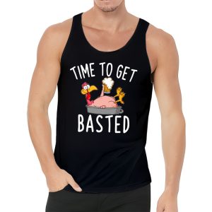 Time To Get Basted Funny Beer Thanksgiving Turkey Gift Tank Top 3 1