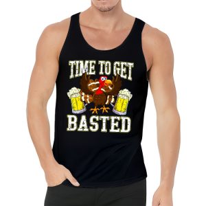 Time To Get Basted Funny Beer Thanksgiving Turkey Gift Tank Top 3 3