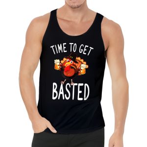 Time To Get Basted Funny Beer Thanksgiving Turkey Gift Tank Top 3