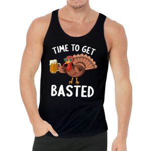 Time To Get Basted Funny Beer Thanksgiving Turkey Gift Tank Top 3 4