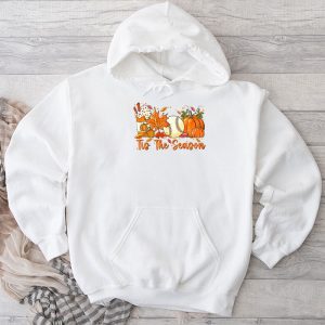 Tis The Season Pumpkin Leaf Latte Fall Thanksgiving Baseball Hoodie