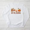 Tis The Season Pumpkin Leaf Latte Fall Thanksgiving Baseball Longsleeve Tee